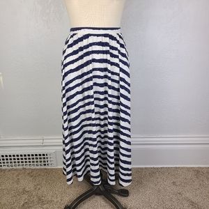 ASOS Blue and White Striped Maxi Skirt